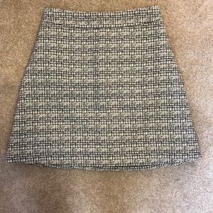 Express black and white mini skirt